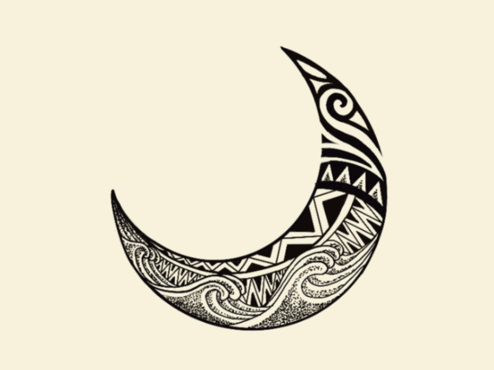 MOON IN MAORI STYLE