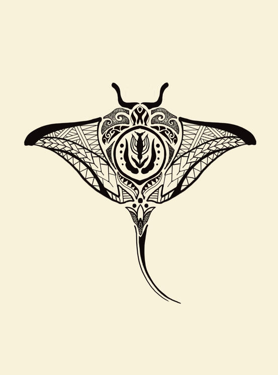 MANTA RAY IN MAORI STYLE
