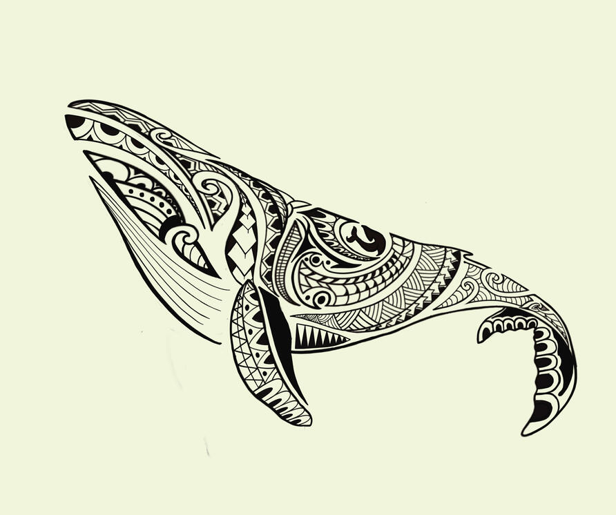 BLUE WHALE IN MAORI STYLE